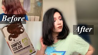 DIY DARK CHOCOLATE BROWN HAIR | SCHWARZKOPF HAIR DYE 3.65