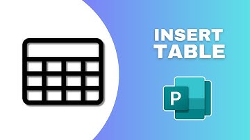 How to Insert Table in Publisher Document