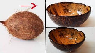 Coconut shell cup Making at home | Easy Simple Craft ideas