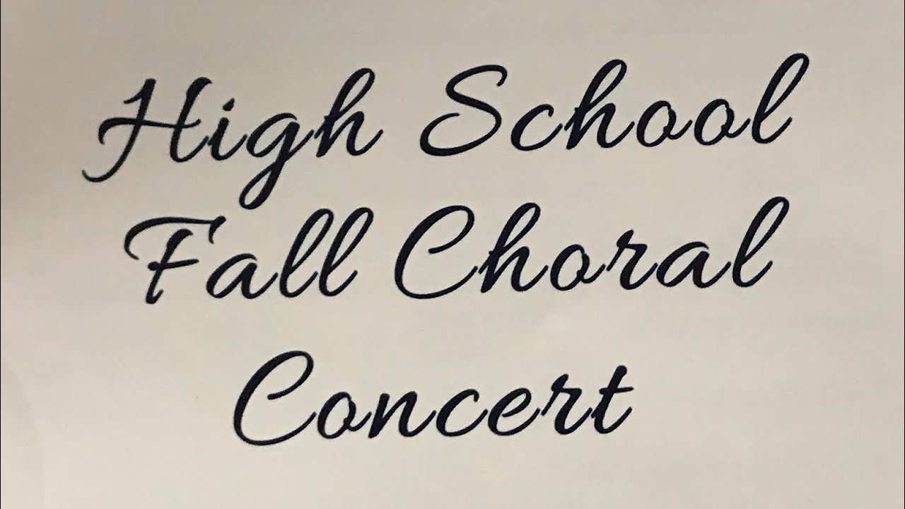 2022 GatesChili High School Fall Choral Concert YouTube