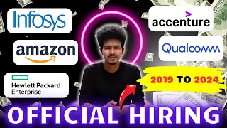 Amazon | Qualcomm | HP | Infosys | Accenture off campus drive 2019 to 2024 | Jobs for freshers 2024