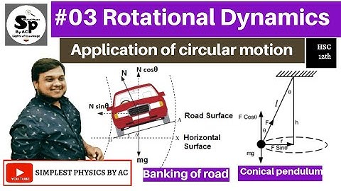 #03 Rotational dynamics | New syllabus |HSC 12th | Banking of road |Conical pendulum | Well of death