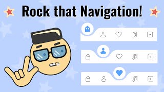 Navigation bar design | Smart Animate Figma tutorial | Figma micro interactions