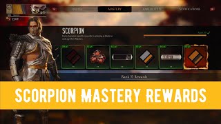 Mortal Kombat 1 Scorpion Mastery Rewards Level 1 - 35