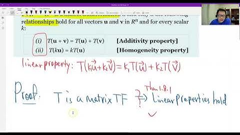 Theorem 1.8.2 (Determining if a Transformation Is a Matrix Transformation)