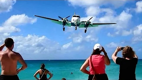 Low pass over Maho Beach, St Maarten