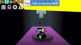 What happens when you talk to Gummy bear with all his gear? | bee swarm simulator screenshot 3