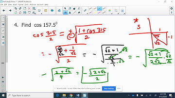 5.5 Half Angle Identities - Video #