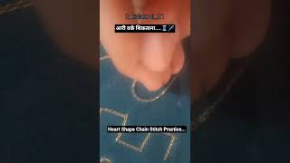 basic aari work chain stitch practice #aariwork