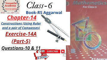 class -6|Chapter-14 "Constructions"|Exercise -14A|Questions 10 & 11 (Part-5)