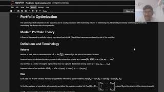 Portfolio Optimization - Sharpe Ratio Maximization (MPT): Explanation + Implementation under 30 mins