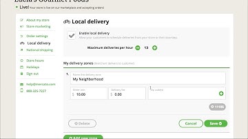 Setting up local delivery