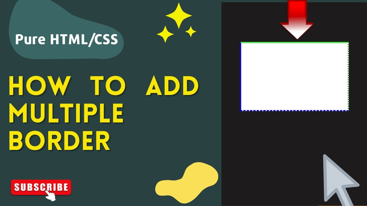 How to add Multiple Border Using Pure Html/Css 🔥🔥🔥 - YouTube