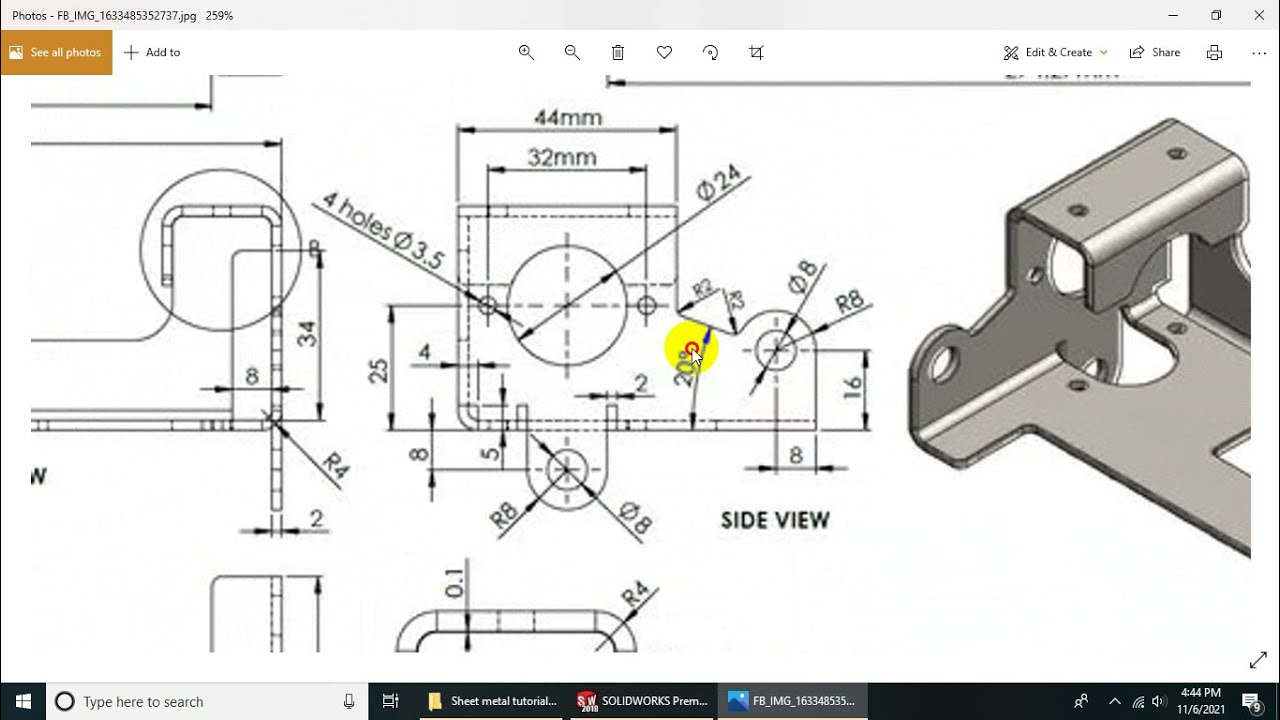 Solidworks Sheetmetal - Bài 13. Thực hành bài tập