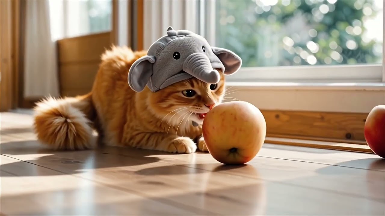 Cat Fruit Carnival: Elephant, Giraffe, and a Couple of Fun