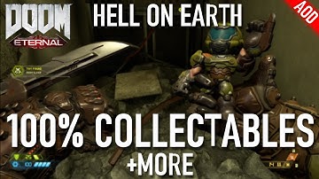 DOOM Eternal - 100% Collectables Guide - Level 1 (Hell on Earth)