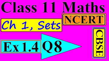 EX 1.4, Q8, Ch-1 Sets, Class 11 Maths (NCERT), Disjoint of Sets