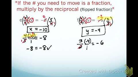 4.2 Flipped Classroom (Solving Equations using Multiplication and Division