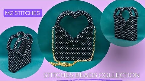 DETAILED way to make a DESIGNED BEADED BAG//DIY Beaded Bag//DIY Tutorial