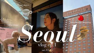 【韓国 Vlog】🇰🇷10月最新 韓国旅行 韓国最高級5つ星ホテル「ソウル新羅ホテル」宿泊🤎東大門 | 梨泰院 | 狎鴎亭ナイトショッピングにアンティークショップ念願カフェep.1