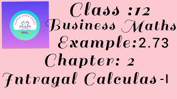 12th Std TN Business Maths Chapter : 2 Example - 2.73