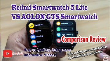 REDMI Watch 5 Lite Smartwatch VS AOLON GTS Smartwatch - Comparison Review of Design and Features