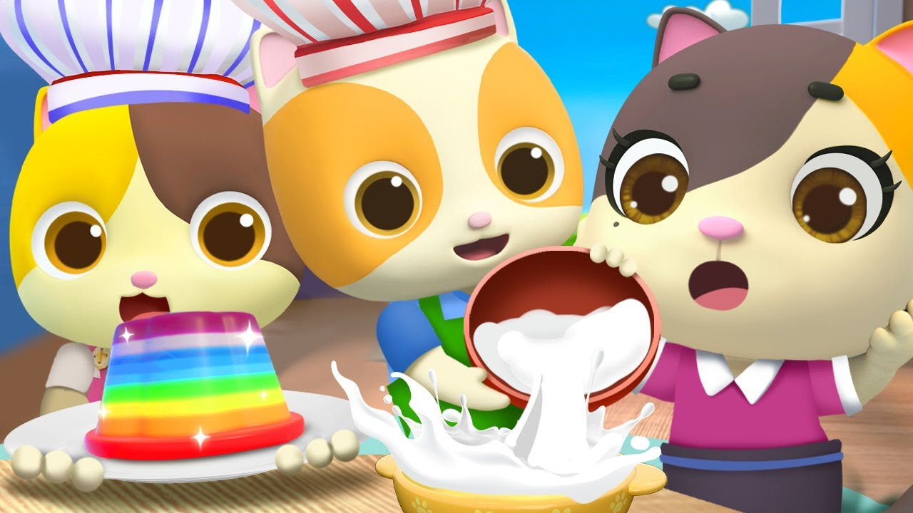 Rainbow Jelly Song 🍮 Popcorn, Ice Cream, Donuts Nursery Rhymes