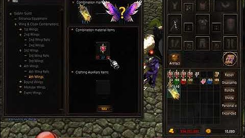 How to Create a 4th Wings - Mu Online Season 18