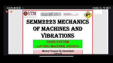 Power Transmission-Gear System Part 1