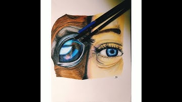 horse and girl eyes