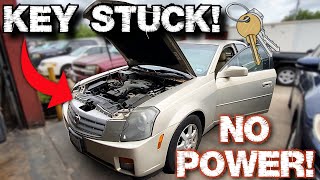 CADILLAC CTS KEY STUCK IN IGNITION BLOWN FUSE DIAGNOSIS & FIX