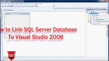 How to Link MS SQL Server 2008 R2 Database to visual studio 2008
