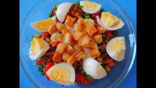 Приготовила вкусный и очень простой салат с тунцом. Приготовила вкусный и очень простой салат с тунцом.