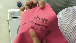 Стирка микроволоконных  салфеток Vileda Professional