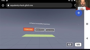 Accessible WebXR Button and Link Voice Access Demo on Android