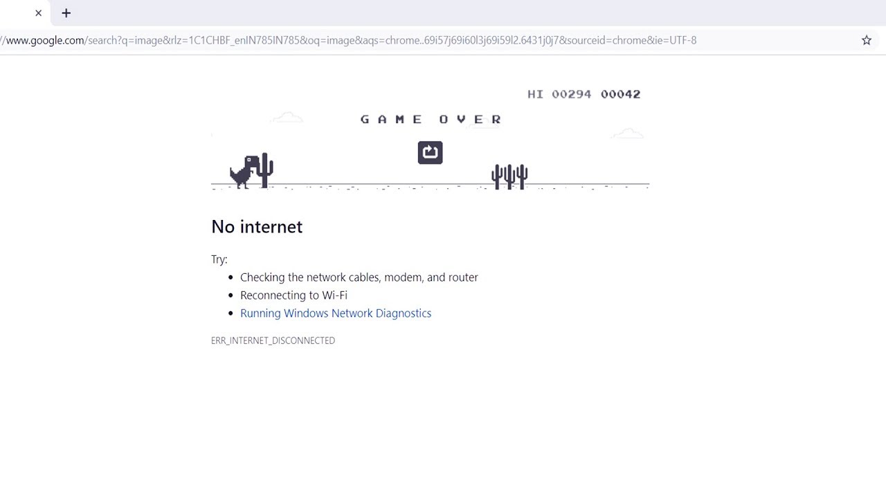 Google: How to play Google Chrome dinosaur game with internet access