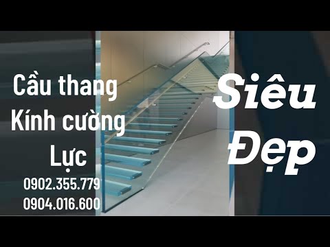 Video Cầu thang kính cường lực siêu đẹp | sắt mỹ thuật Kim... - youtube