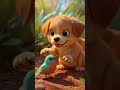 new cute puppy and 🐦 #viralcartoon #ytviralshorts #newvideos #ytshortsvideo #cutepuppies #explore