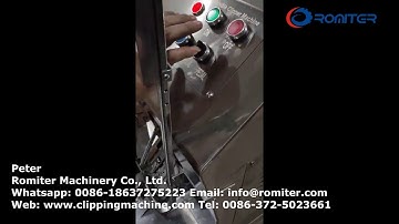 Electric Fruit Vegetable Mesh Bag Clipping Machine with Mesh Cutting Function