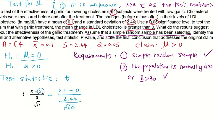 Intro to Statistics: 8.3 Test a claim about a mean