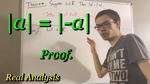 |a| = |-a| (Proof) [ILIEKMATHPHYSICS]
