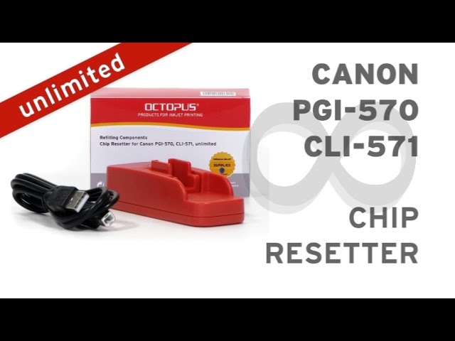 Canon PGI-570 CLI-571 chip reset- How to set ink level back to