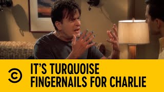 It's Turquoise Fingernails for Charlie | Two And A Half Men | Comedy Central Africa