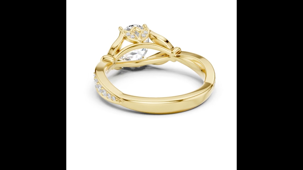 Vintage Inspired Oval Cut Lab Diamond Engagement Ring