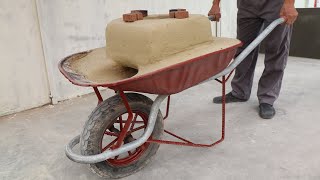 Creative wood stove / How to make a wood stove from an old cart