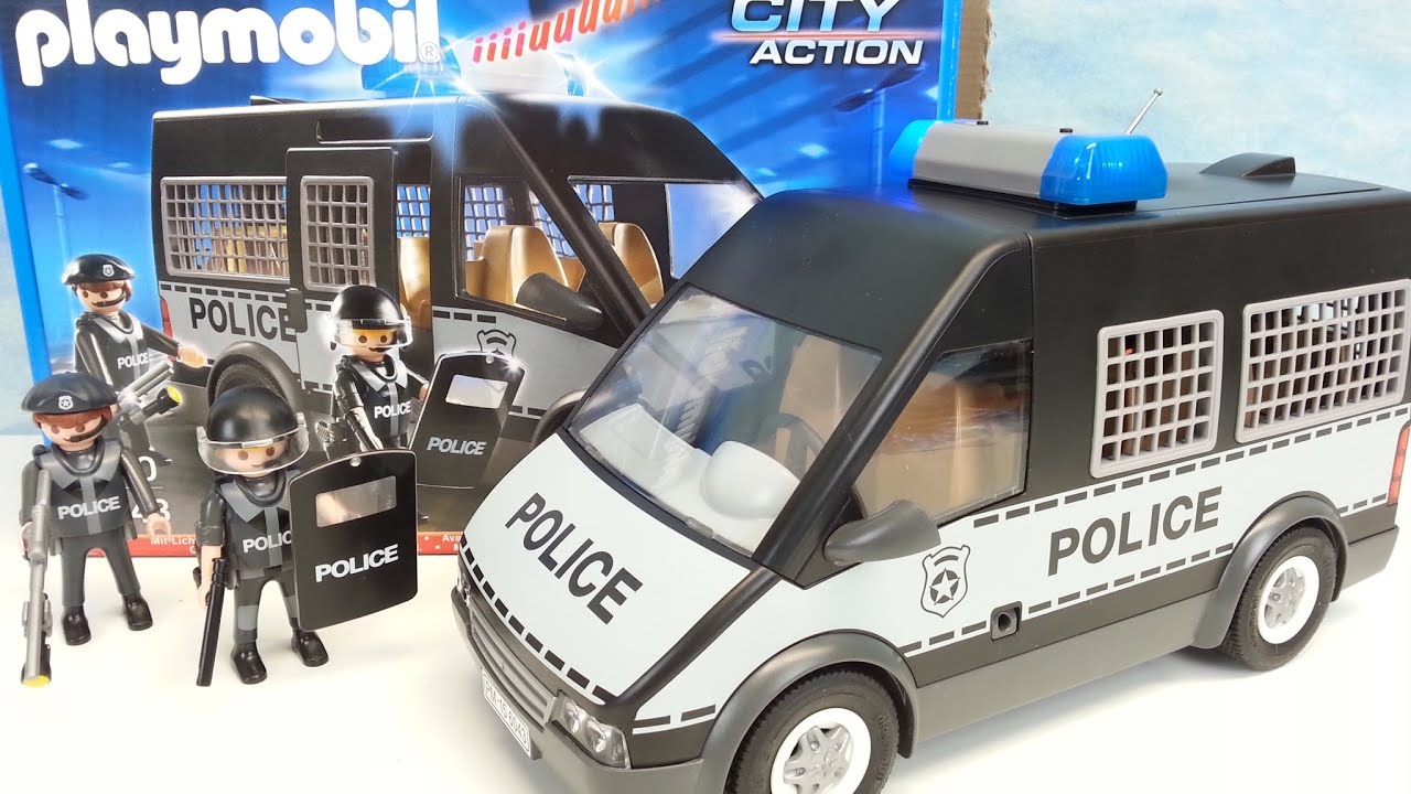 Playmobil Polizei Mannschaftswagen 6043 auspacken seratus1 unboxing -  YouTube