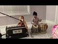 3 year old kids doing waheguru simran so energetically with vaja and tabla