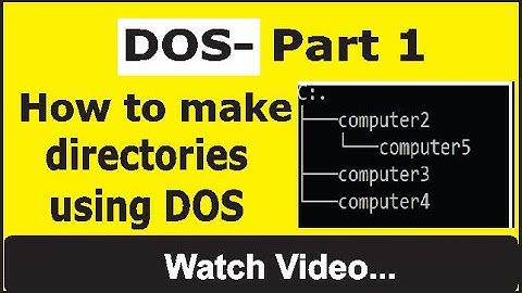 How to make directory using MS DOS | Microsoft Disk Operating system | Windows DOS Part 1 Video