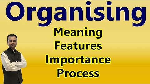 Organising - Meaning, Features, Importance, Process | Organising Class 12 Business Studies | MCOB