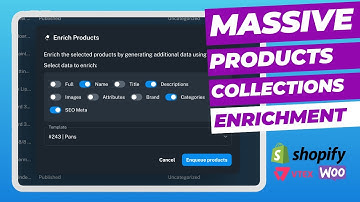 Data Center: Bulk Products/Categories/Collections Enrichment and Editor Naper AI Tool for Ecommerce